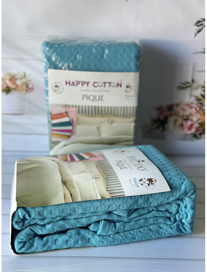 Вафельное пике 200х240см. Хлопок. By Ido Турция. 9251-1