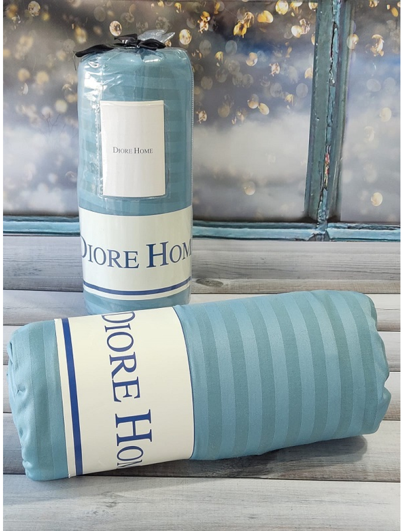 160х200см. Простирадло на резинці. Сатин-страйп. Oil. Diore Туреччина.