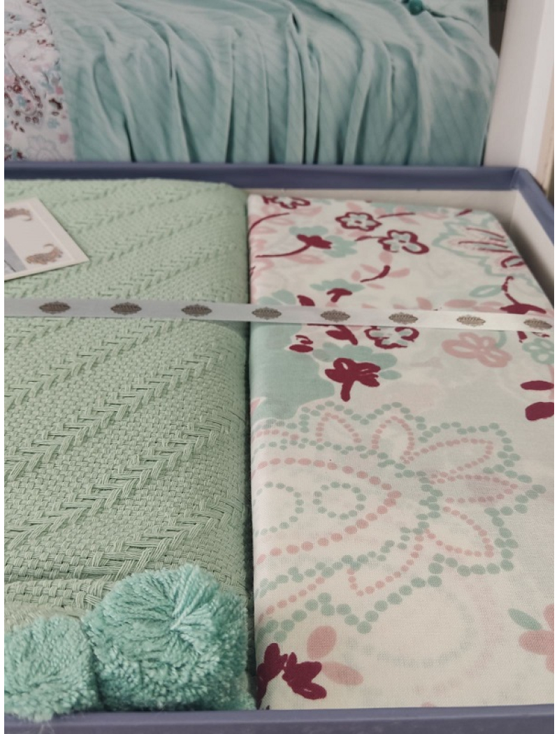 Mint літнія постільна білизна з покривалом. Бавовна. First class Туреччина