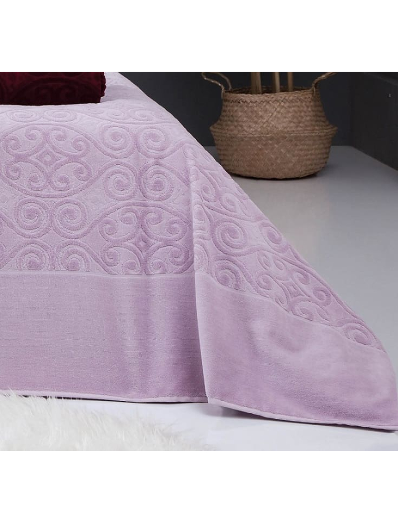 Hanzade lila велюрове простирадло 200х220см. Brlizza Туреччина
