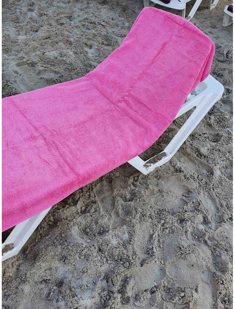 Рожевий підстилка на шезлонг. Махра. Туреччина