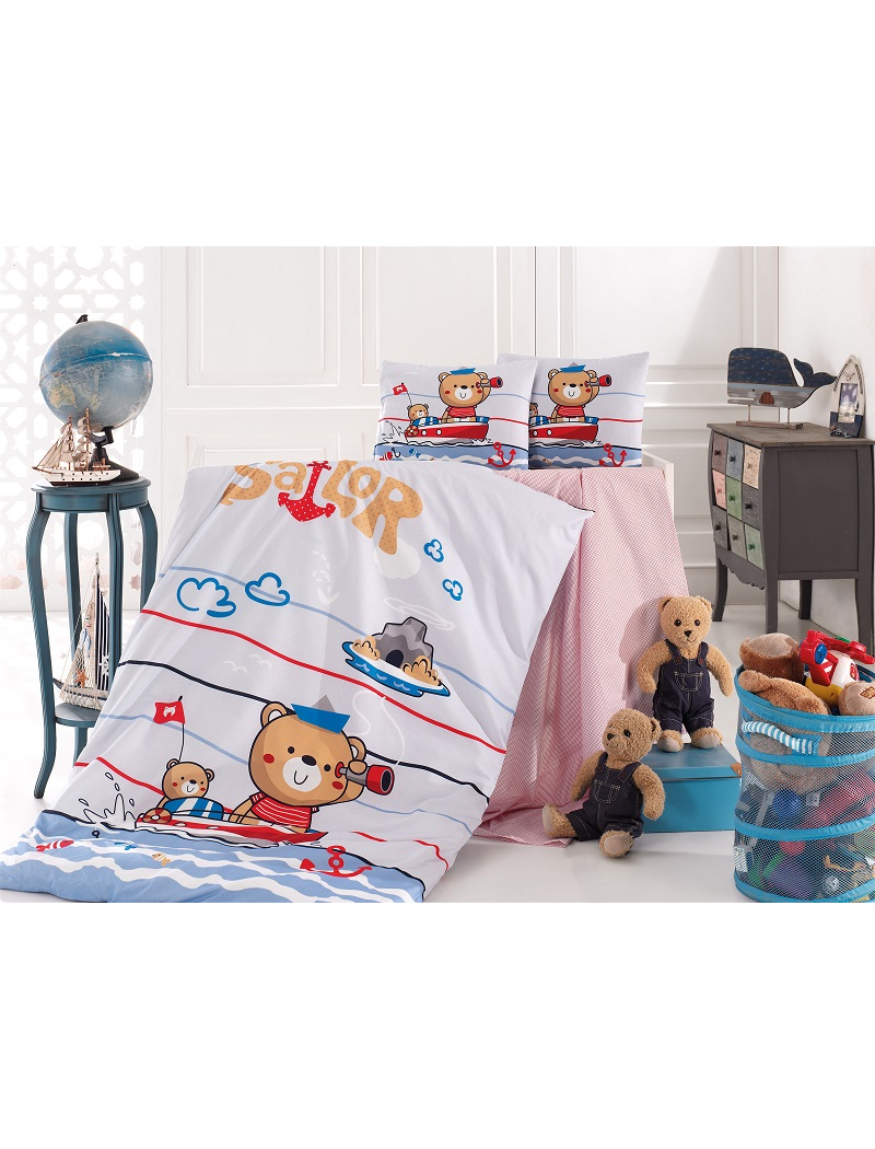 Sailor постельное белье в кроватке. Ронфорс. Nazenin Турция.