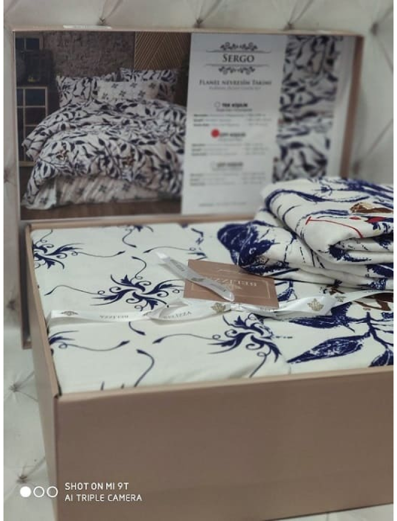 Sergo євро розміру фланелева постільна білизна. Бавовна. Belizza Туреччина.
