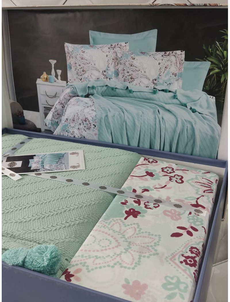 Mint літнія постільна білизна з покривалом. Бавовна. First class Туреччина