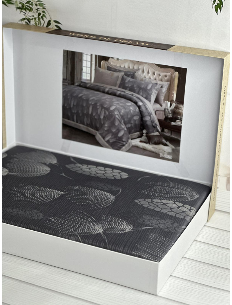 T-1029 жаккардова постіль. Євро розмір. Word of dream.