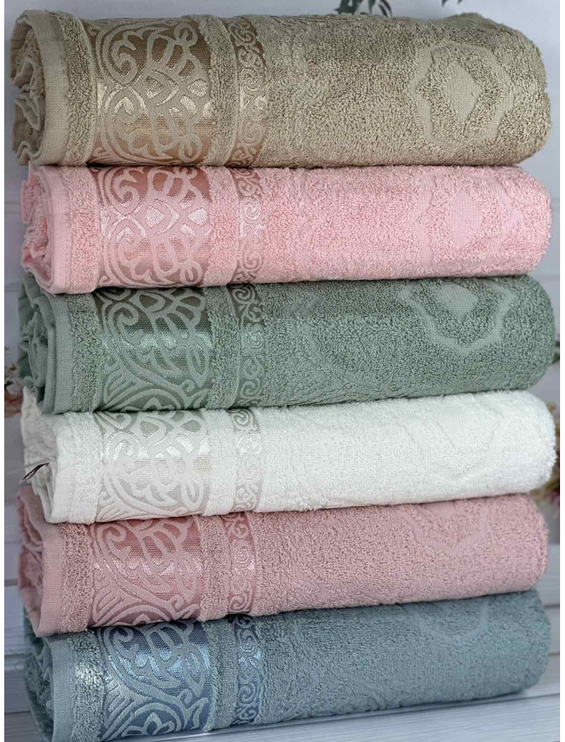 Saki Durul махрові рушники 50х90см., 6 шт/уп. Туреччина
