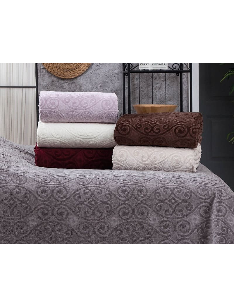 Hanzade gri велюрове простирадло 200х220см. Brlizza Туреччина