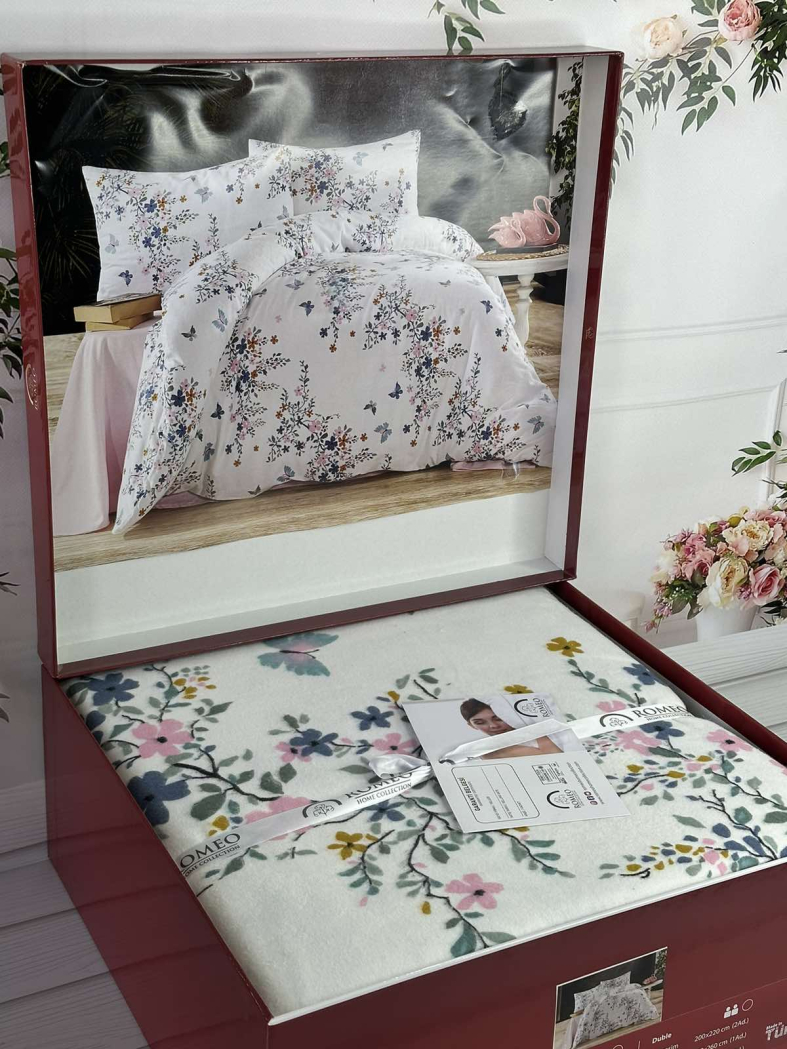 Bell flowers pembe фланелева постіль. Євро розмір. Romeo Туреччина.