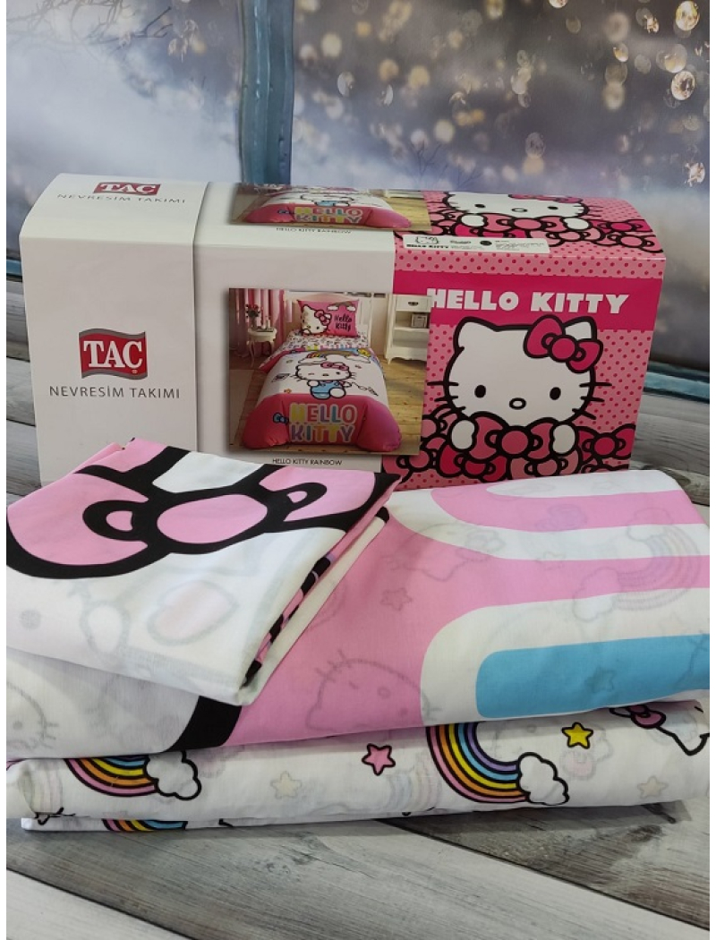 Hello kitty полуторна дитяча постіль. Ранфорс. TAC Туреччина.