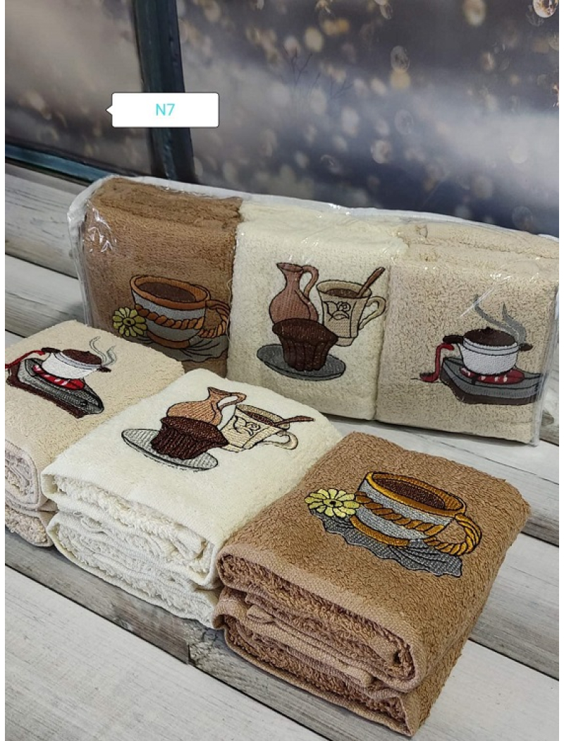 Mame Kofe 30х50см., 6 шт/уп. Кухонні рушники. ПВХ упаковка.