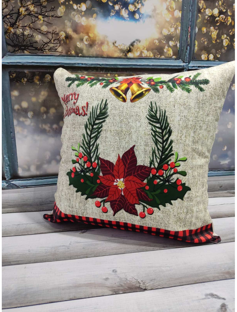 Новорічні наволочки 45х45см. Dijital принт. Туреччина.