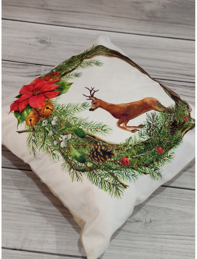 Новорічні наволочки 45х45см. Dijital принт. Туреччина.