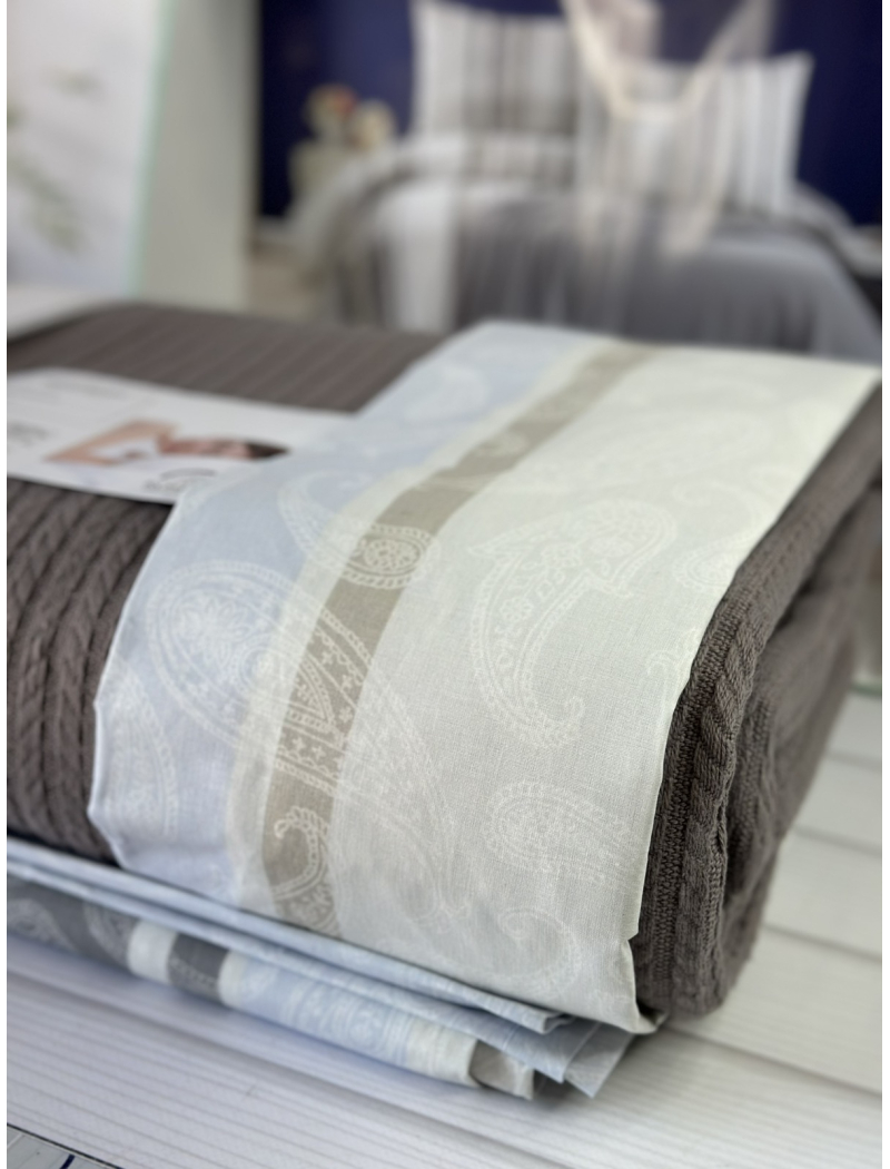 Antrasit Літній набір з Плед машинна в'язка. Romeo home Туреччина