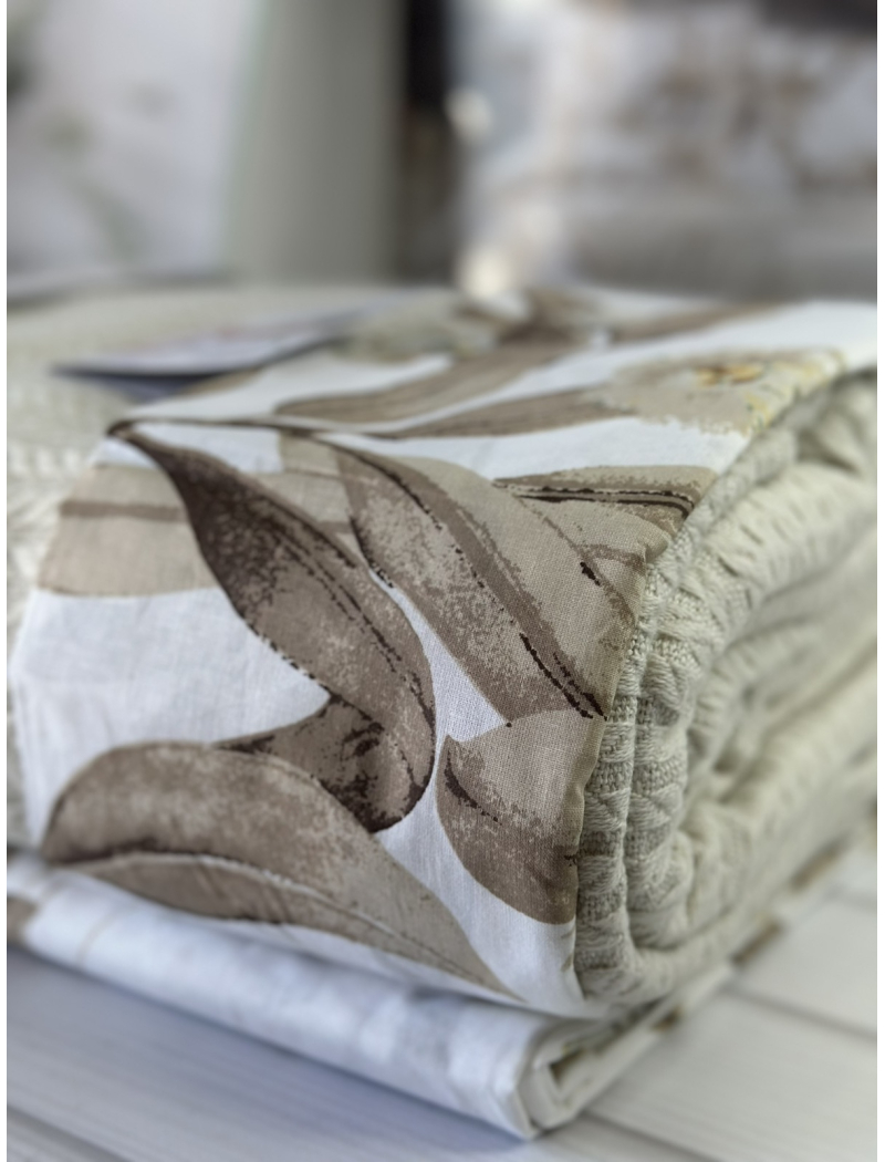 Bej Літній набір з Плед машинна в'язка. Romeo home Туреччина