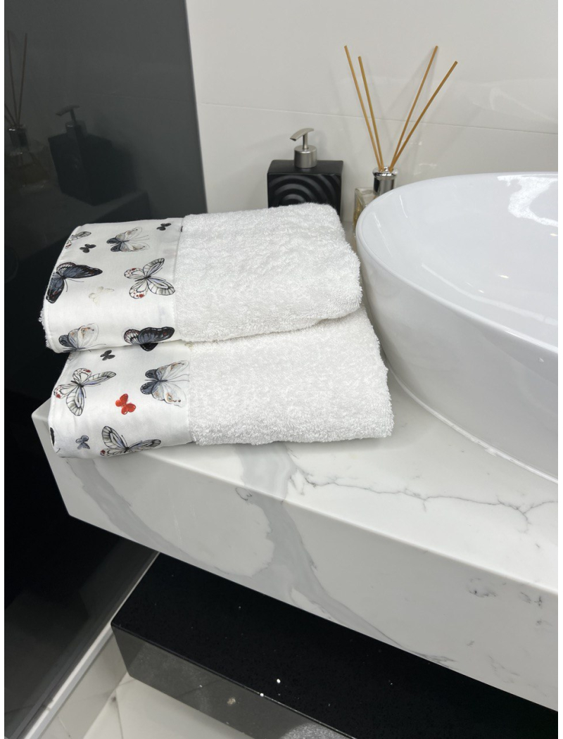 BLZ Butterfly 2в1 махровые полотенца. Плотность 500 г/м2 Belizza Турция