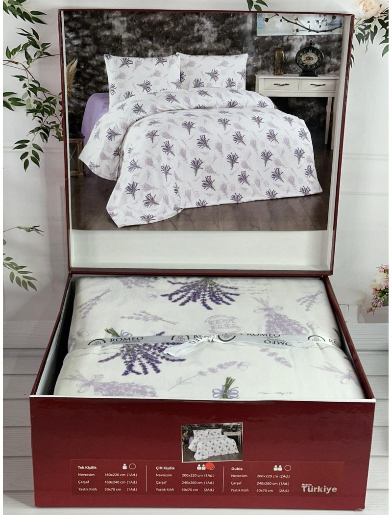 Lavender lila фланелева постіль. Євро розмір. Romeo Туреччина.