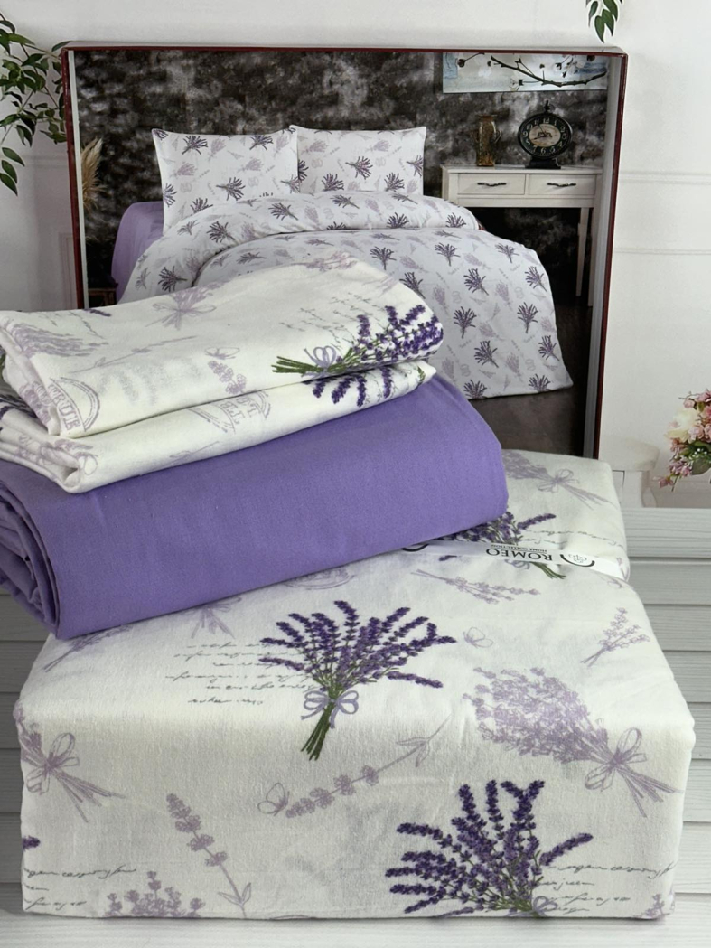 Lavender lila фланелева постіль. Євро розмір. Romeo Туреччина.
