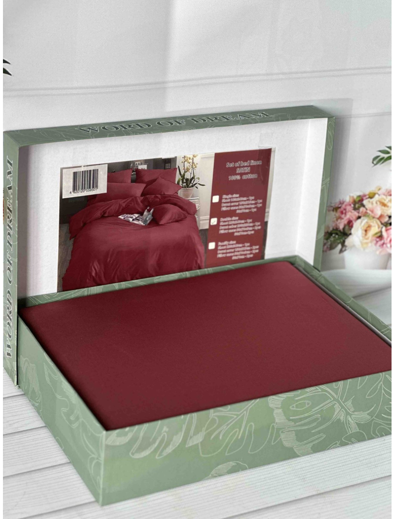 Kiremit сатинова постільна білизна євро розміру. Word of dream.