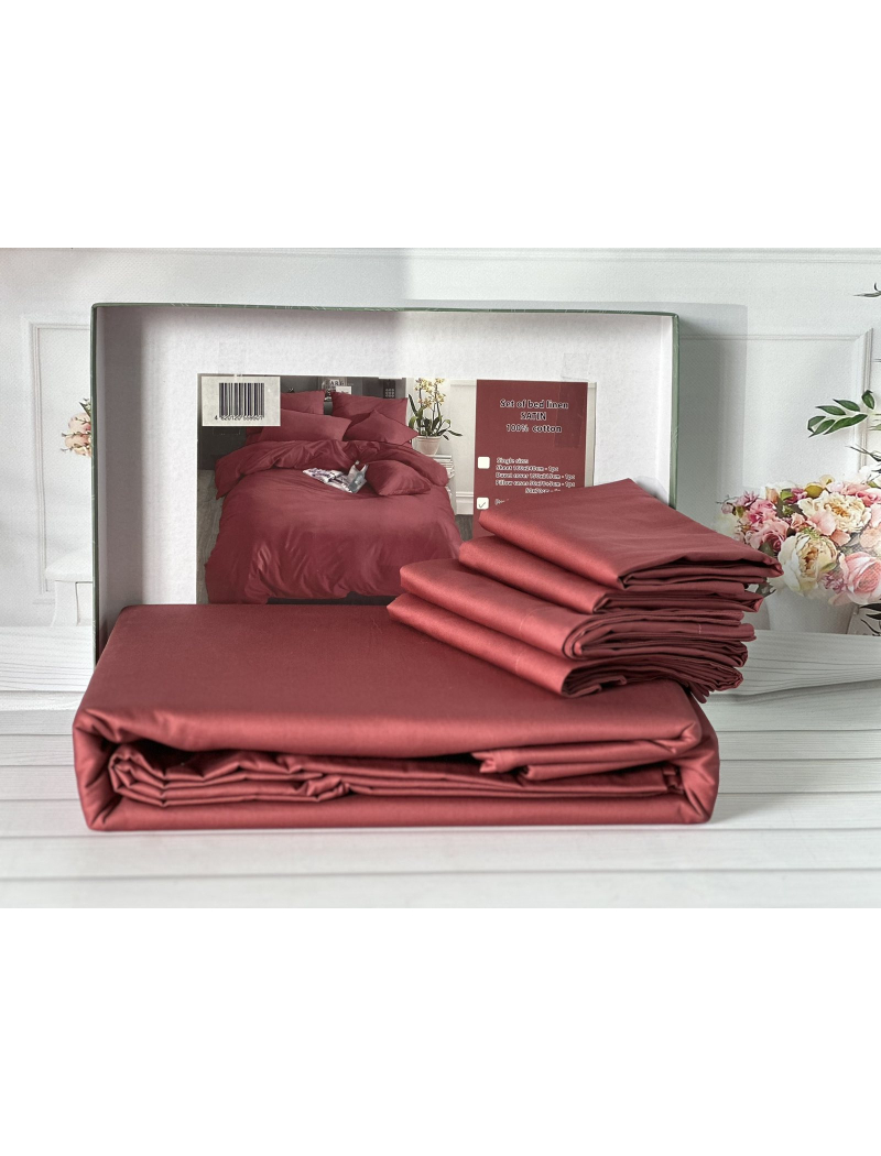 Kiremit сатинова постільна білизна євро розміру. Word of dream.