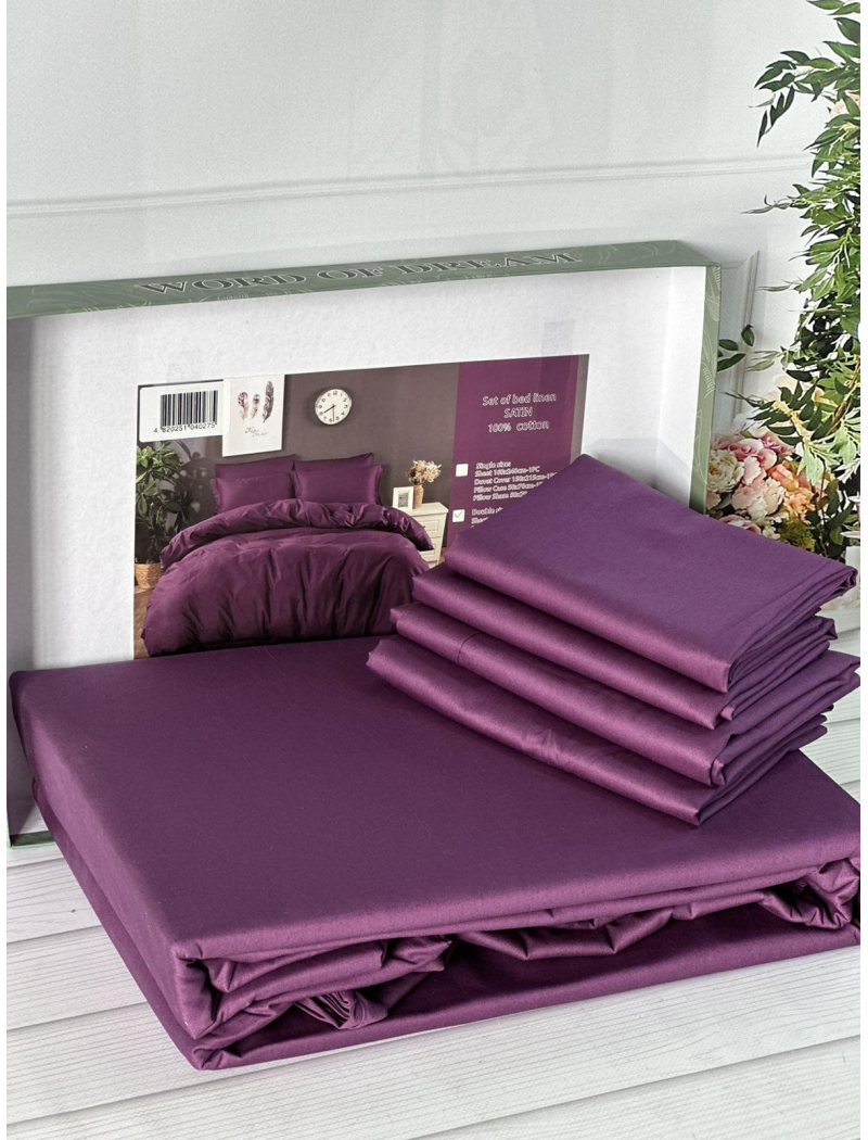 Murdum сатинова постільна білизна євро розміру. Word of dream.