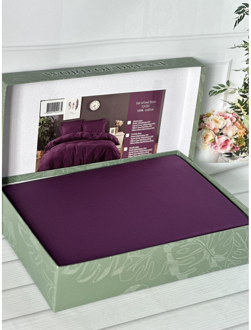 Murdum сатинова постільна білизна євро розміру. Word of dream.