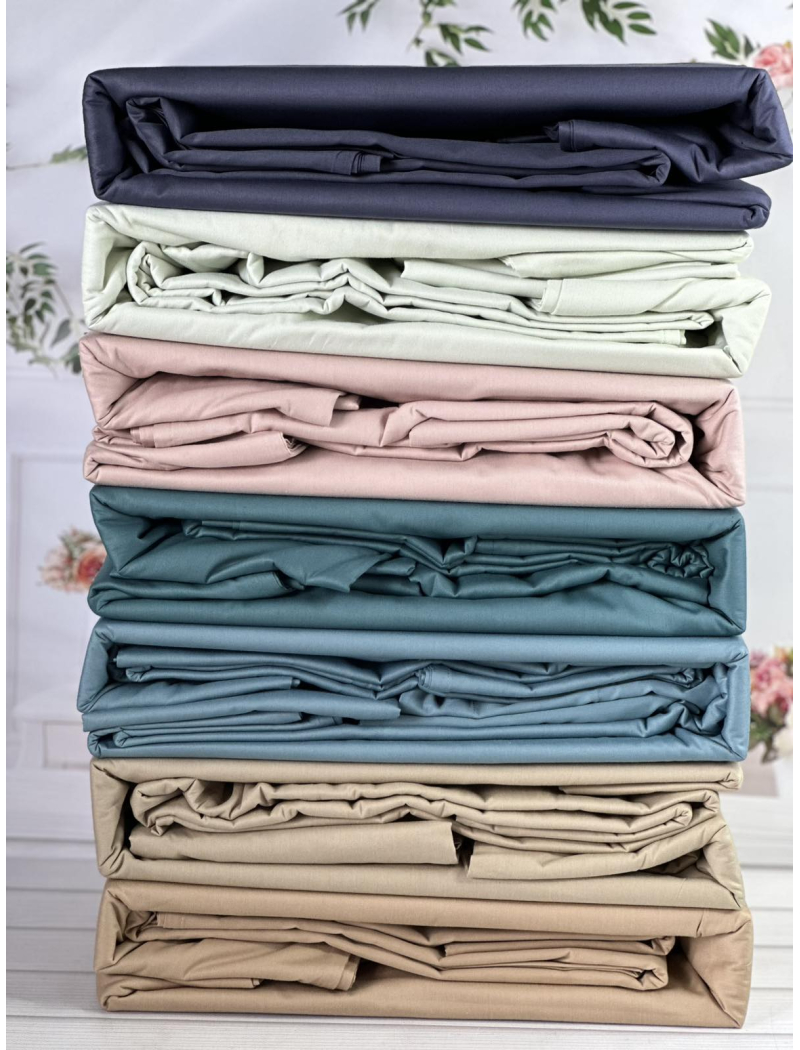 Antrasit сатинова постільна білизна євро розміру. Word of dream.