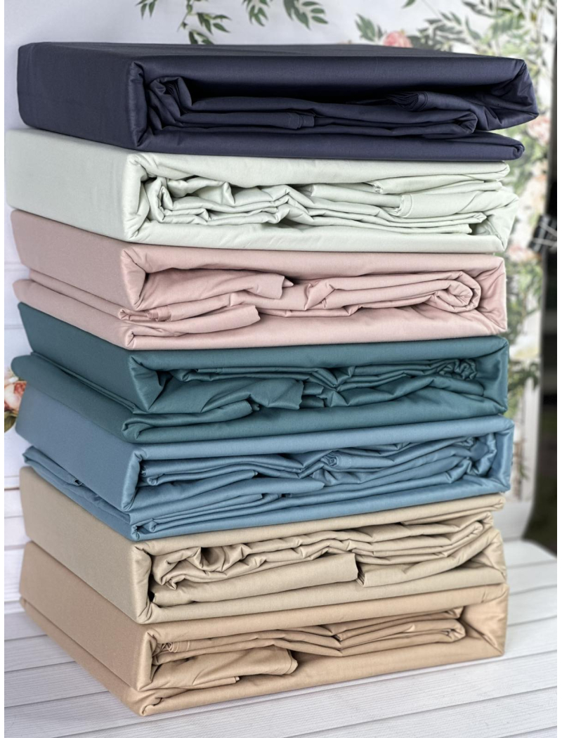 Antrasit сатинова постільна білизна євро розміру. Word of dream.