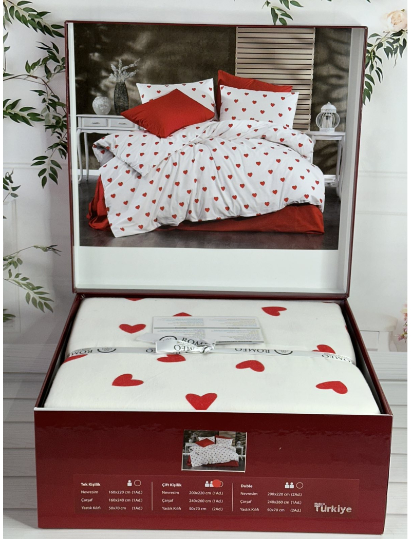 Heart фланелева постіль. Євро розмір. Romeo Туреччина.