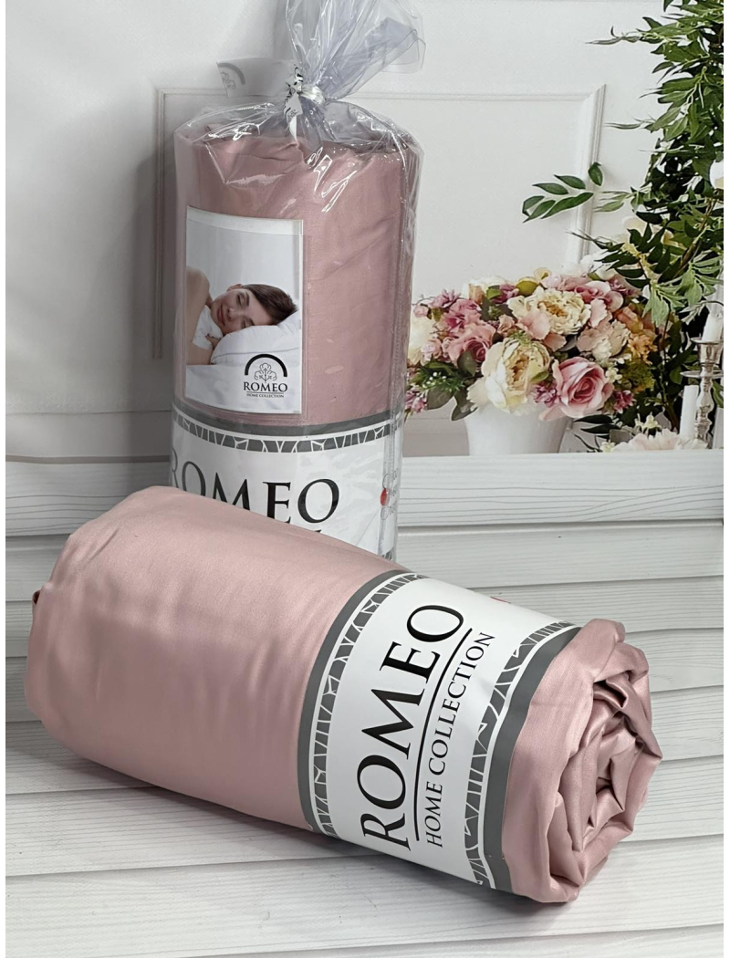 Duz Pudra 160х200см., сатинове простирадло на резинці. RomeoТуреччина.