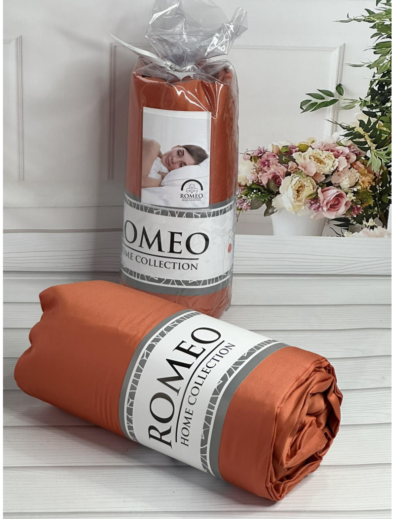 Duz Oranc 180х200см., сатинове простирадло на резинці. RomeoТуреччина.