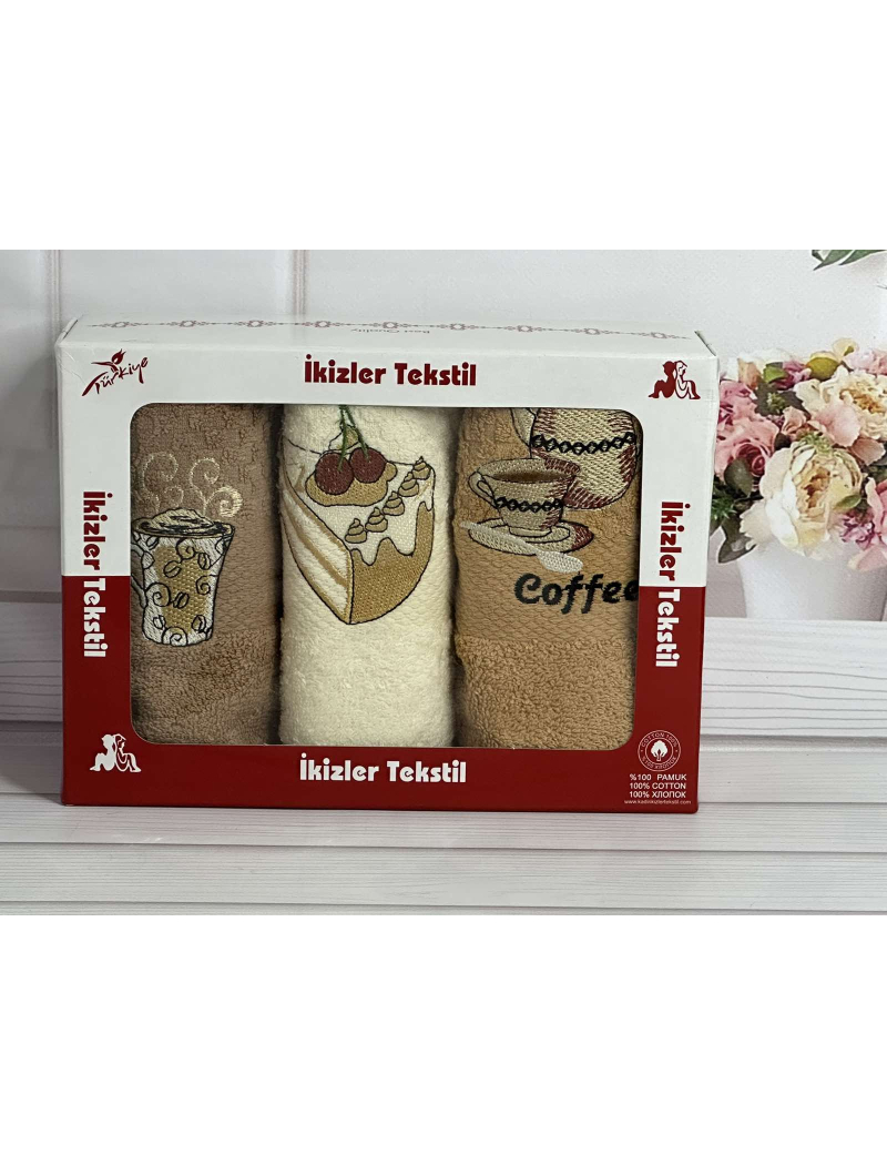 ikizler 002 40х60см., 3 шт/уп., кухонні махрові рушники.