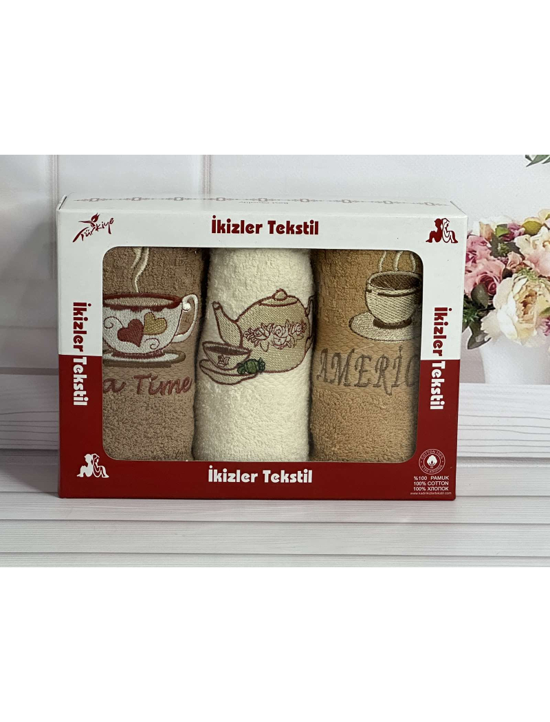 ikizler 008 40х60см., 3 шт/уп., кухонні махрові рушники.