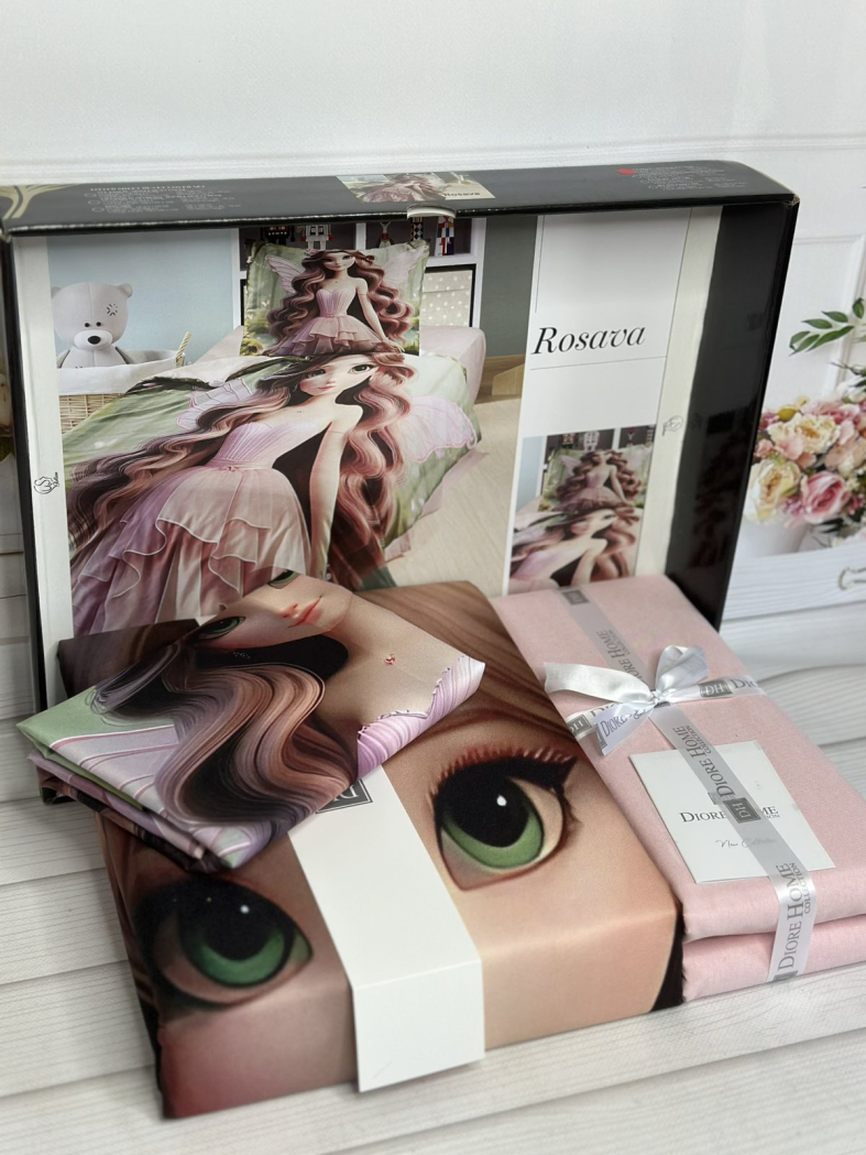 Rosara дитяча полуторна постільна білизна. Ранфорс. Romeo home Туреччина.
