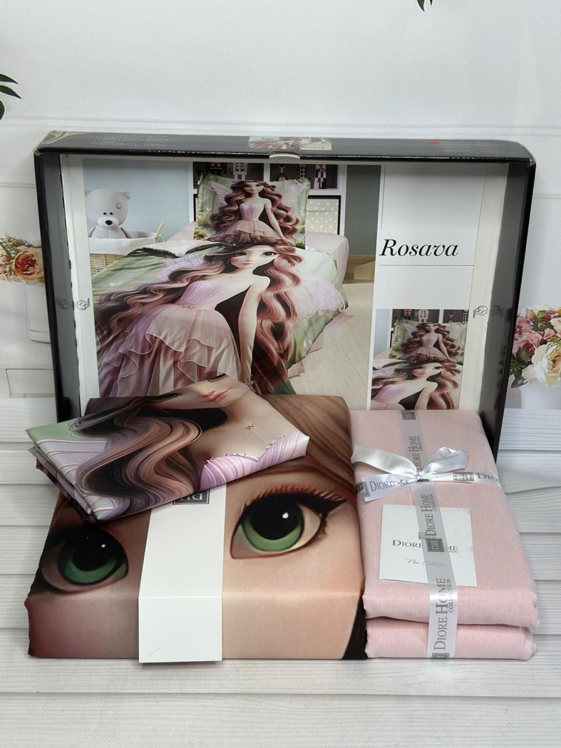 Rosara дитяча полуторна постільна білизна. Ранфорс. Romeo home Туреччина.