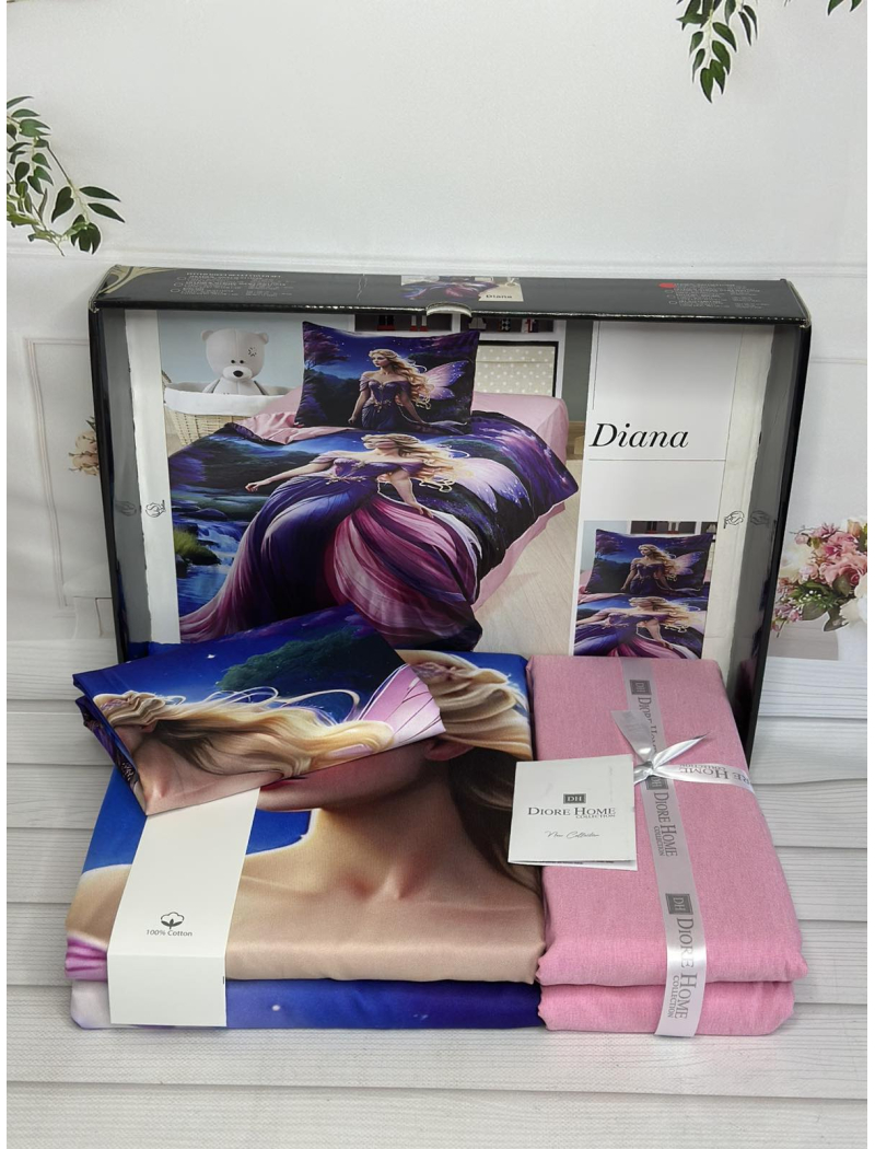 Diana дитяча полуторна постільна білизна. Ранфорс. Romeo home Туреччина.