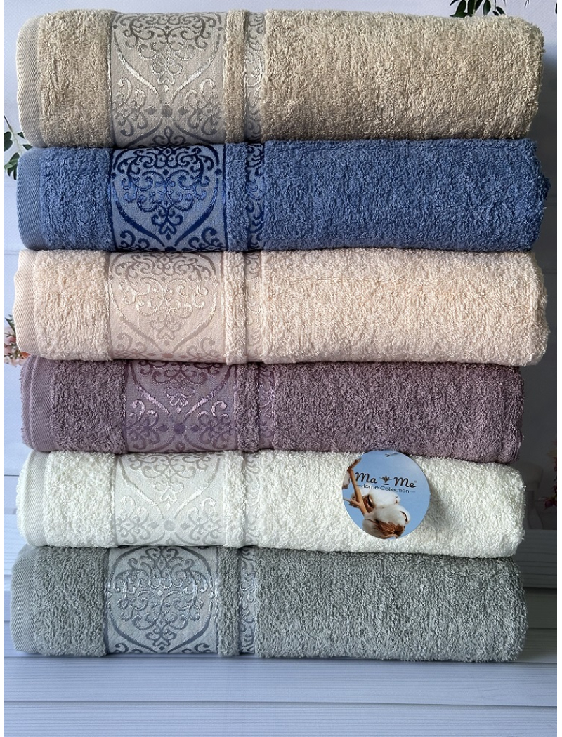 Mame rombik 70х140см., 6 шт/уп. махрові рушники. Бавовна. Туреччина