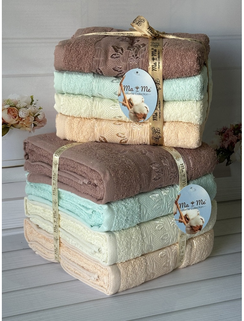 Mame yaprak 50х90см., 4 шт/уп. Полотенца. Хлопок. (5499-ypr)