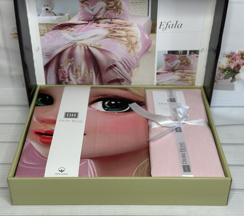 Efala дитяча полуторна постільна білизна. Ранфорс. Romeo home Туреччина.