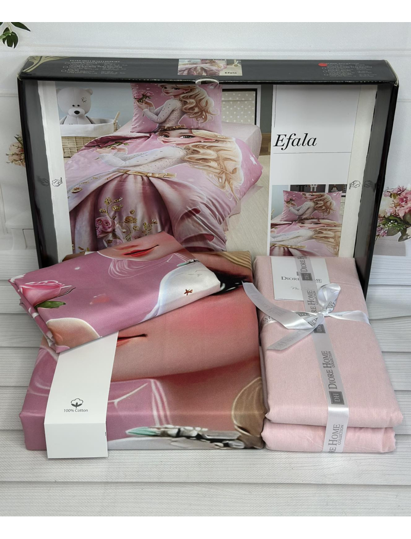 Efala дитяча полуторна постільна білизна. Ранфорс. Romeo home Туреччина.