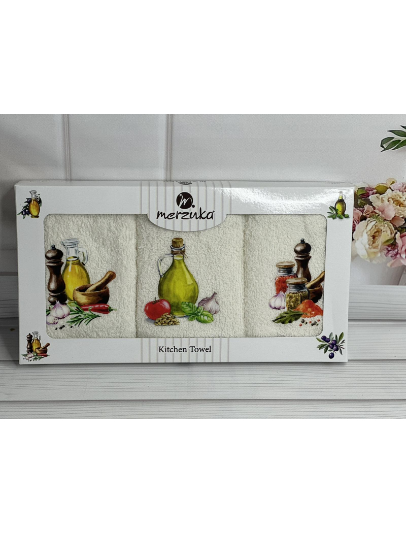 Merzuka olive Махрові рушники 30х50см., 3шт.