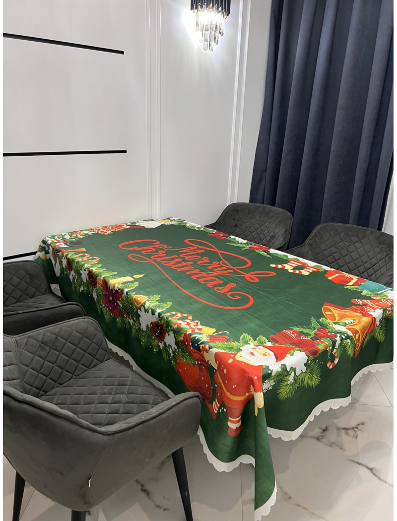 СТ.Новорічна скатертина 150х215см. Поліестер. Туреччина.