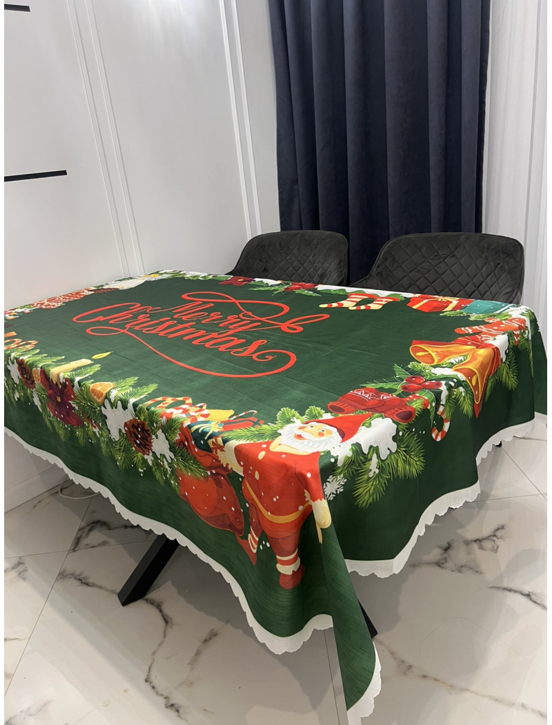 СТ.Новорічна скатертина 150х215см. Поліестер. Туреччина.