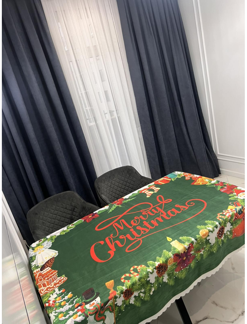 СТ.Новорічна скатертина 150х215см. Поліестер. Туреччина.