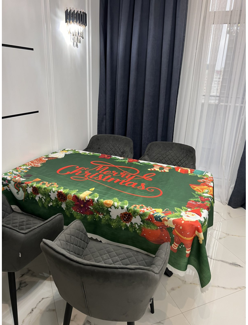 СТ.Новорічна скатертина 150х215см. Поліестер. Туреччина.