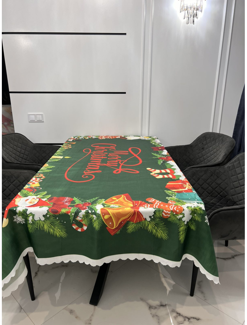 СТ.Новорічна скатертина 150х215см. Поліестер. Туреччина.