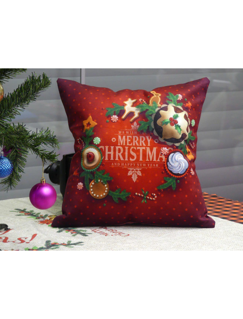 Новорічні наволочки 45х45см. Dijital принт. Туреччина.