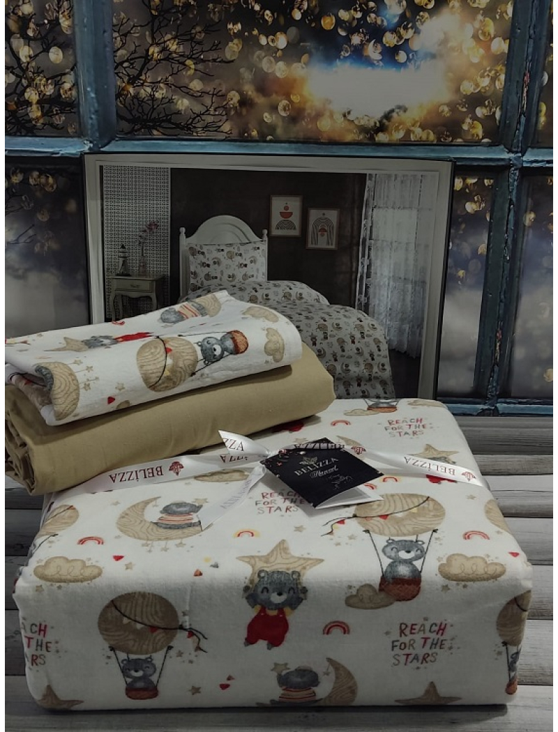 Loray фланелева постіль. Полуторний розмір. Belizza Туреччина.