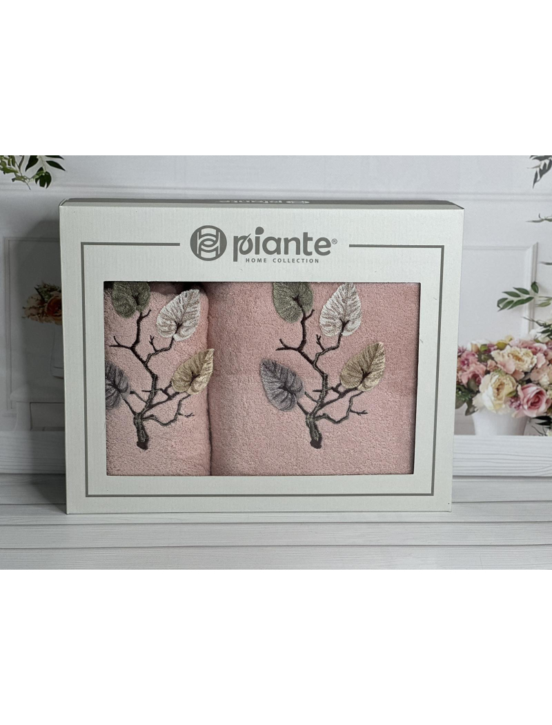 Piante Listik persik 3D 2в1 бавовняні рушники.Туреччина.