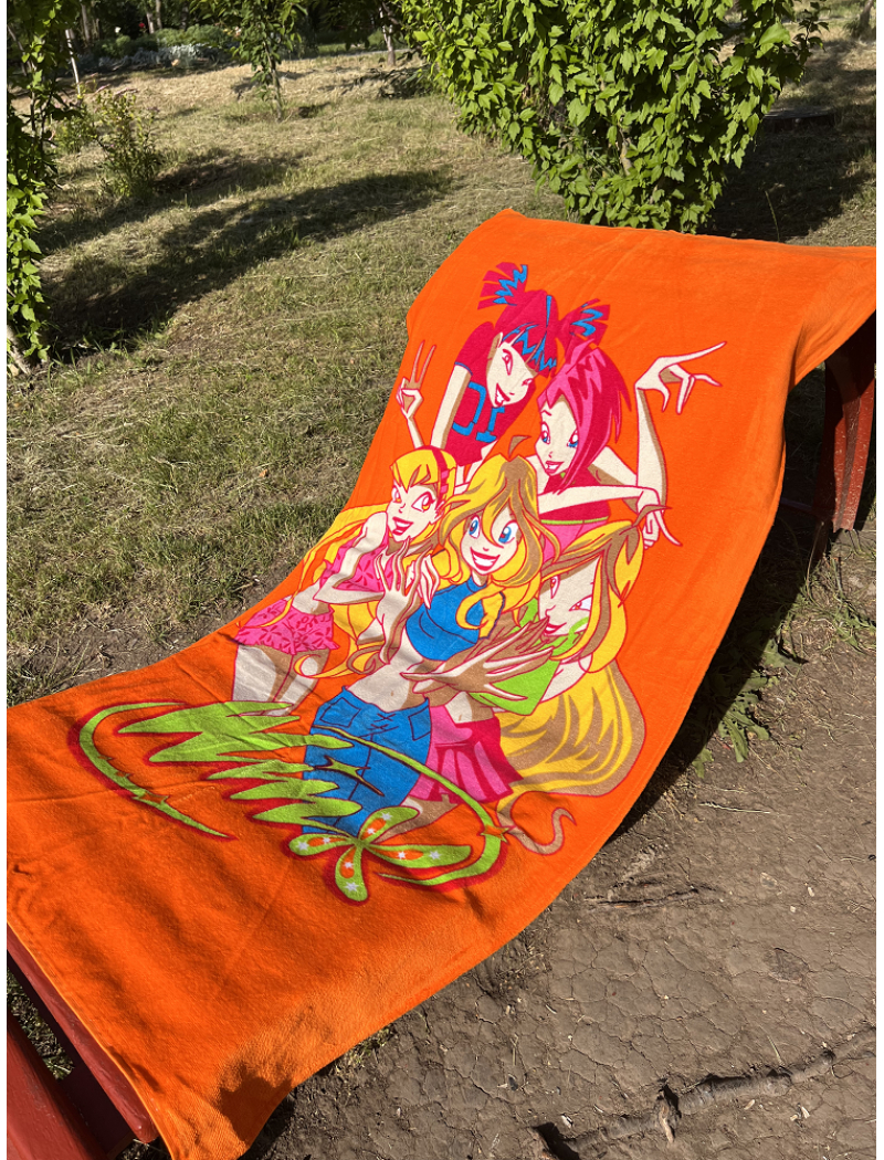 Пляжное полотенце 75х150см. Турция. Winks oranj
