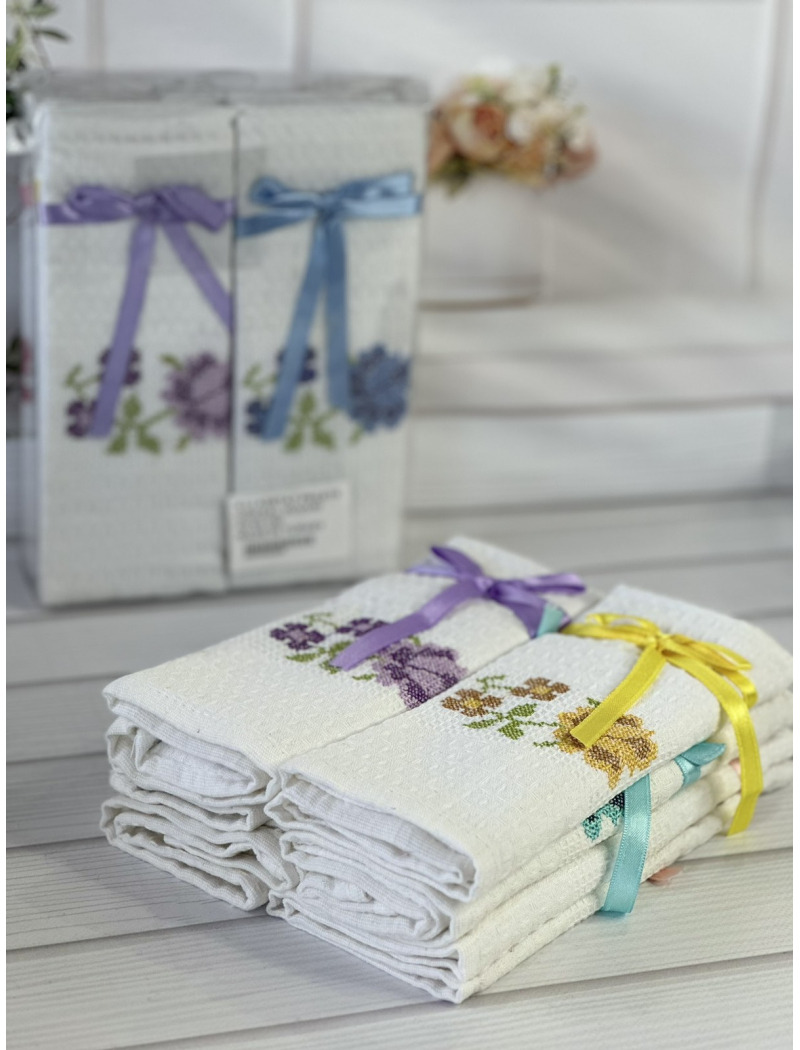 Suvari Bantik beyaz вафельні рушники 40х60см., 6 шт/уп